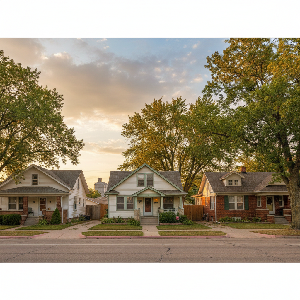 Modest multi-family property with mature trees in Sioux Falls